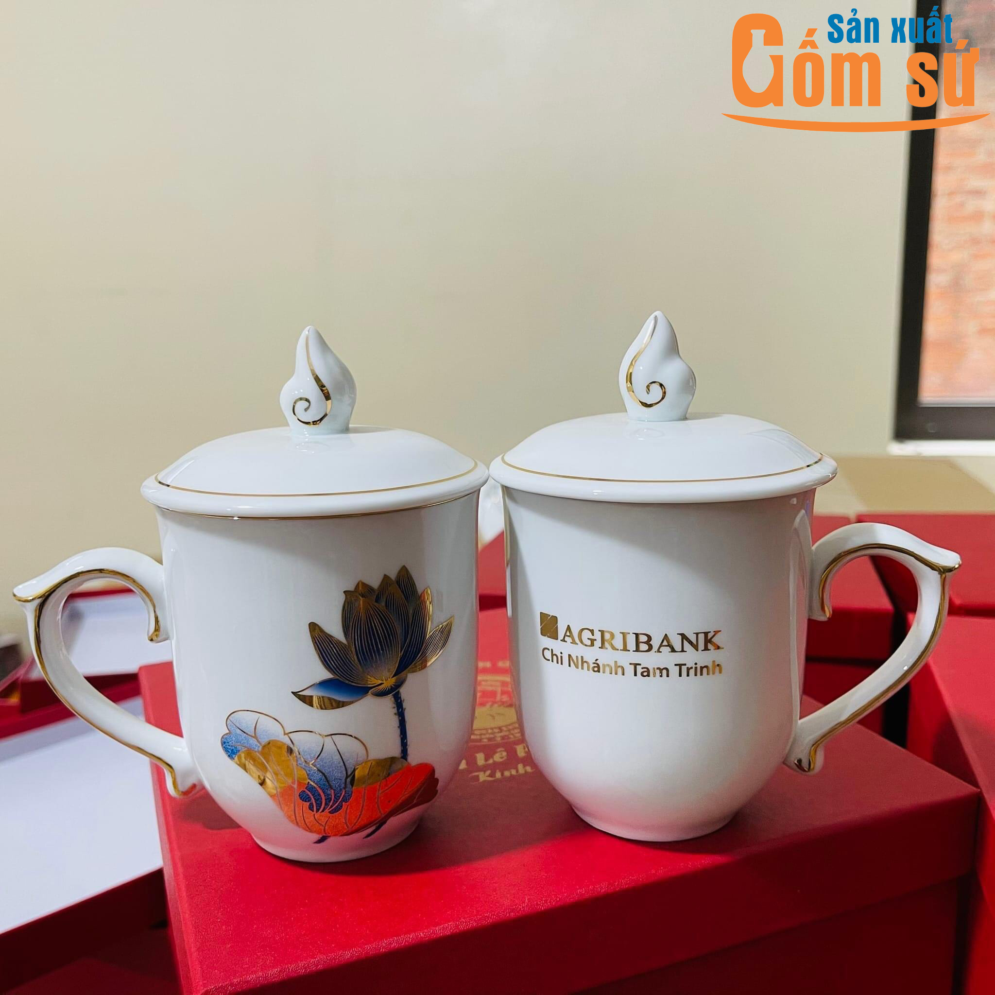 Ly sứ c&oacute; nắp