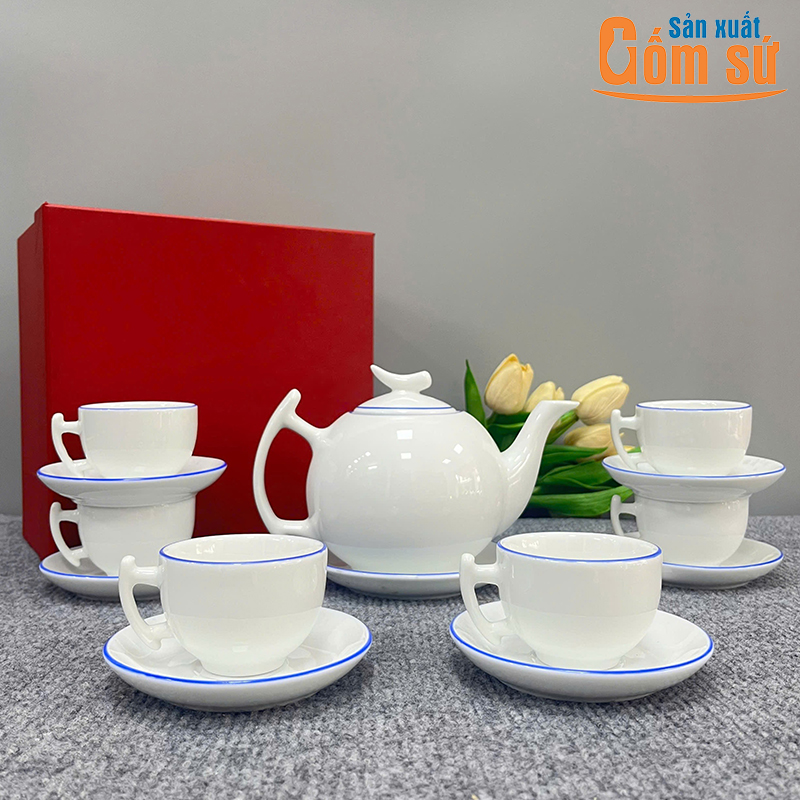 Bộ tr&agrave; bưởi c&agrave;nh chỉ xanh