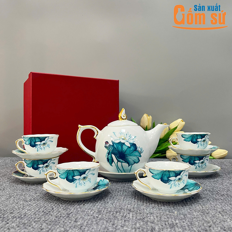 Bộ tr&agrave; mẫu đơn ngọn lửa