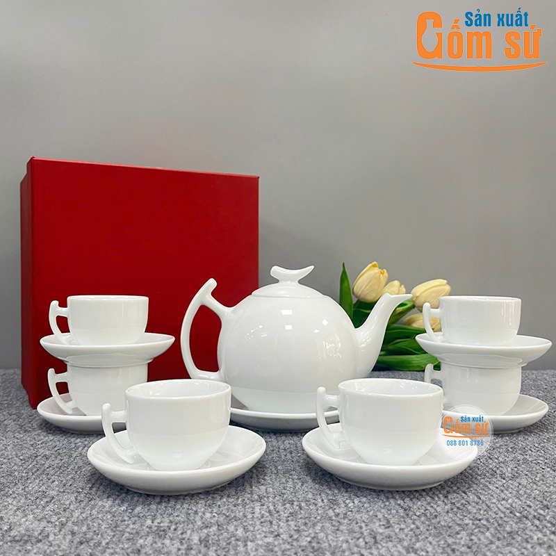 bo-am-chen-su-trang-bat-trang-co-dang-buoi-canh-doc-dao Bộ ấm chén sứ trắng Bát Tràng có dáng bưởi cành độc đáo