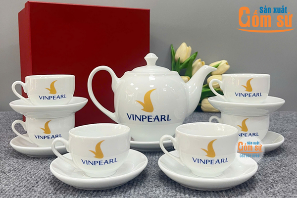Bộ ấm trà đẹp giá rẻ dáng Minh Long chỉ vàng Bộ ấm trà đẹp giá rẻ dáng Minh Long chỉ vàng