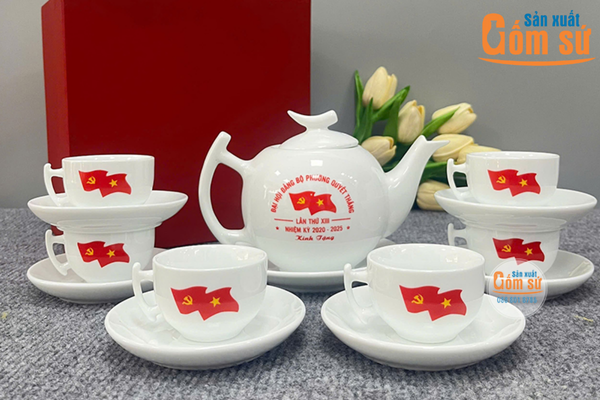 Bộ ấm trà đẹp giá rẻ Sứ Trắng Bưởi Cành Bộ ấm trà đẹp giá rẻ Sứ Trắng Bưởi Cành