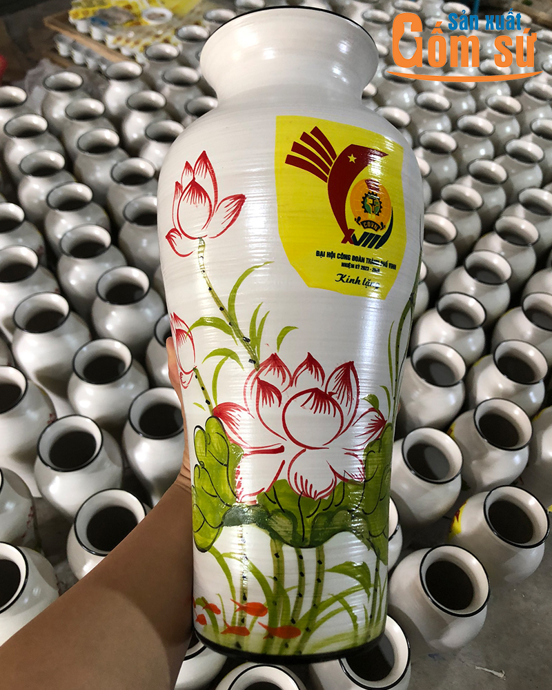 Lọ hoa gốm sứ in ấn theo y&ecirc;u cầu