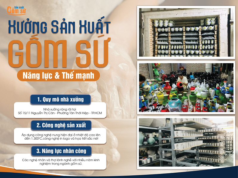 Năng lực và thế mạnh của Sản Xuất Gốm Sứ Năng lực và thế mạnh của Sản Xuất Gốm Sứ