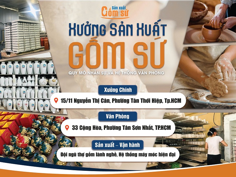 Thông tin liên hệ xưởng sản xuất gốm sứ Thông tin liên hệ xưởng sản xuất gốm sứ
